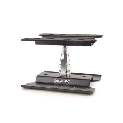 CORE RC - 1/10 & 1/12 CAR/BUGGY ALUMINUM ROTATING CAR/SHOCK STAND - BLACK CR798