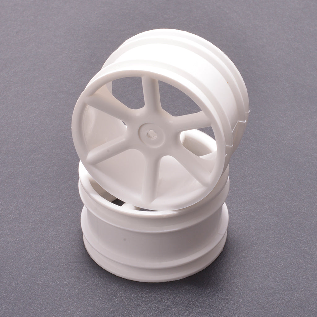 Core RC - JC 6 Spoke 2.2 Rear White Wheel CAT/Coug 2K pr - CR887