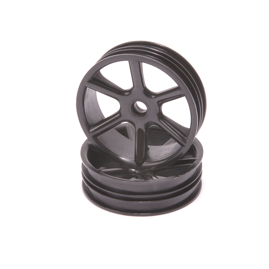 Core RC - JC 6 Spoke 2.2 2WD Front Black Wheel Cougar 2K pr - CR894