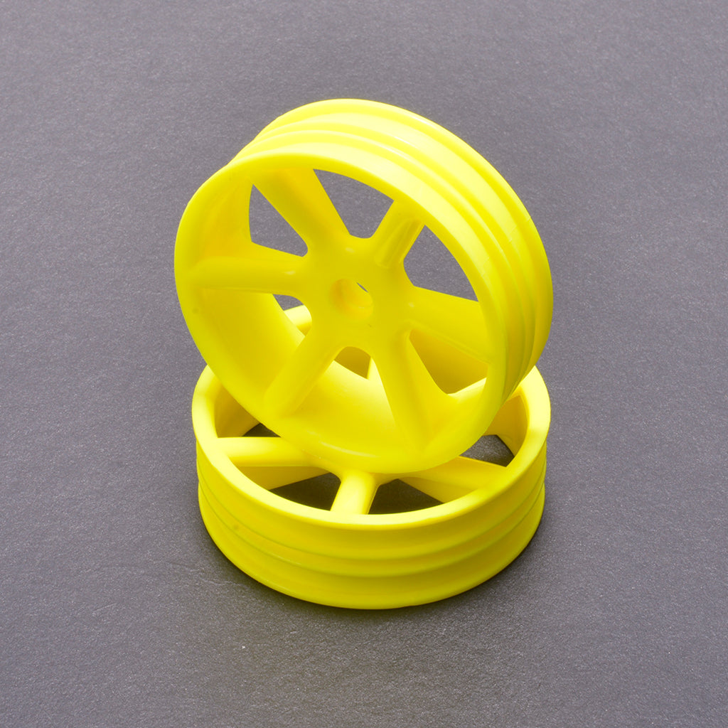 Core RC - JC 6 Spoke 2.2 2WD Front Yellow Wheel Cougar 2K pr - CR895