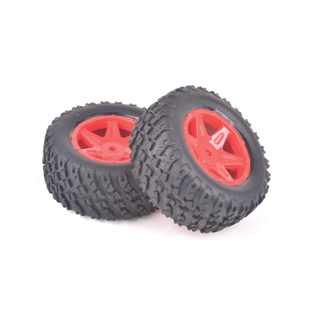 Core RC - Spider Rear Tyre & Wheel Set - Red - CRA157