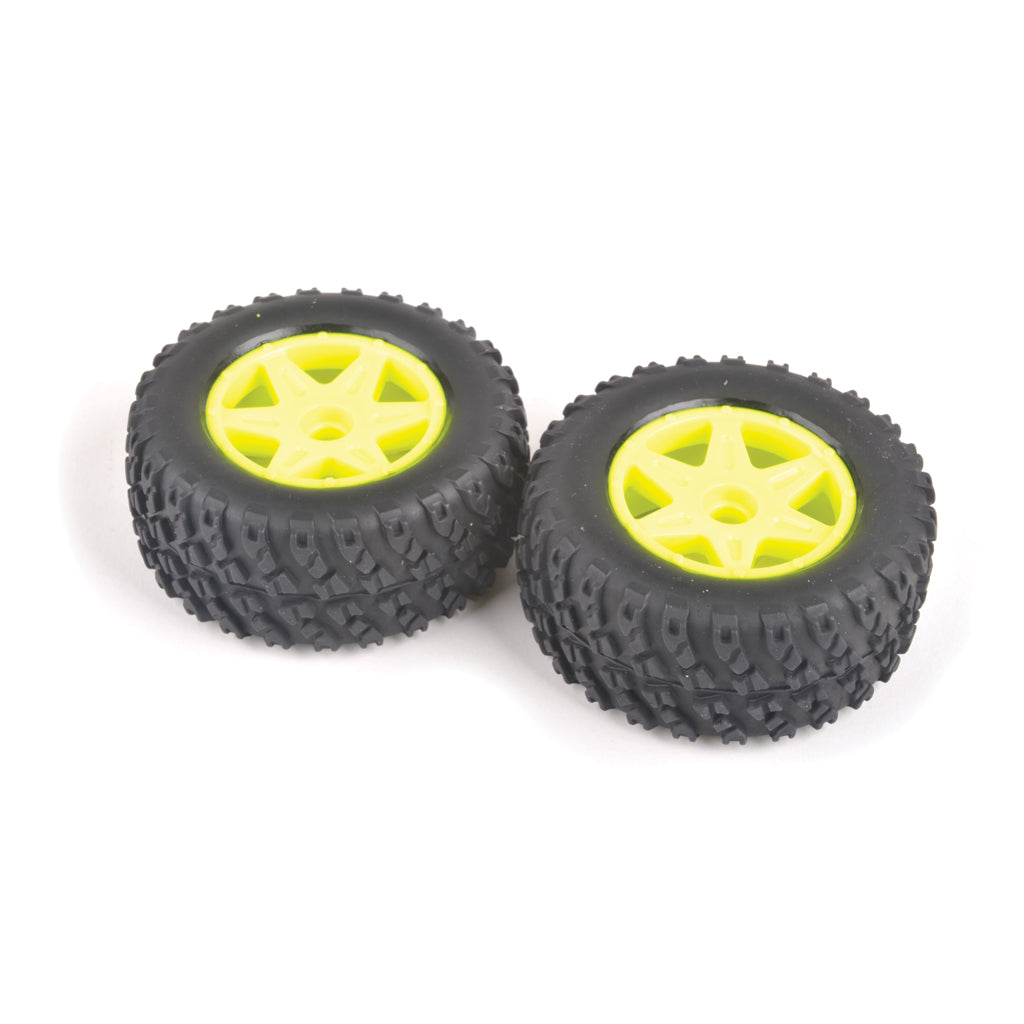 Core RC - Spider Rear Tyre & Wheel Set - Yellow - CRA162