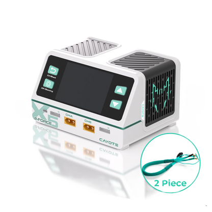 CAYOTE - 2-Force X5 Dual Pro Lipo Charger with 2 XT90 Leads (AC/DC) - CYEG1024