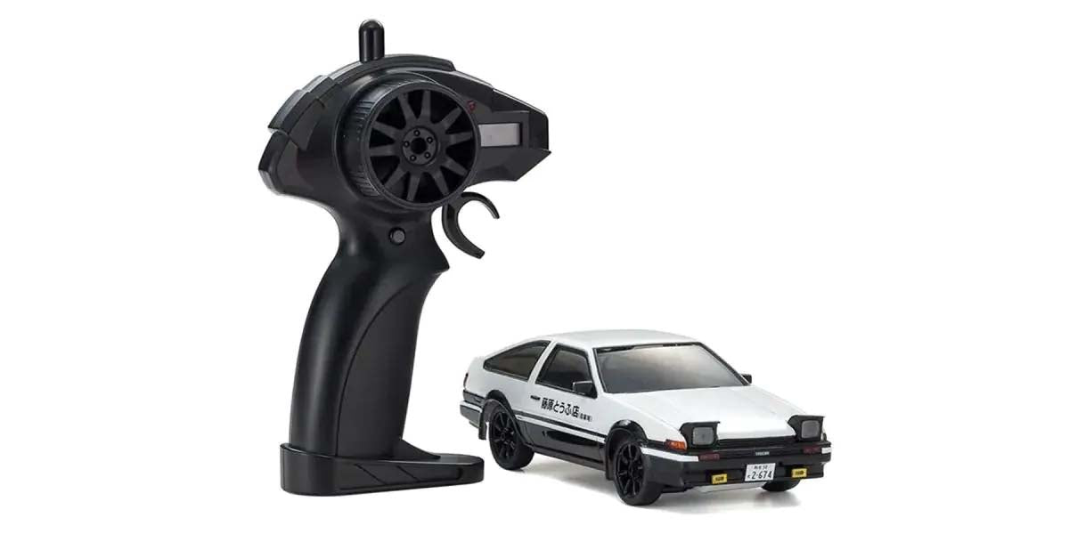 Kyosho - My First Mini-Z 1:28 Initial-D Toyota Sprinter Trueno AE86 WH/BK (1:24th Class) - K.66601A (Micro RC CAR)