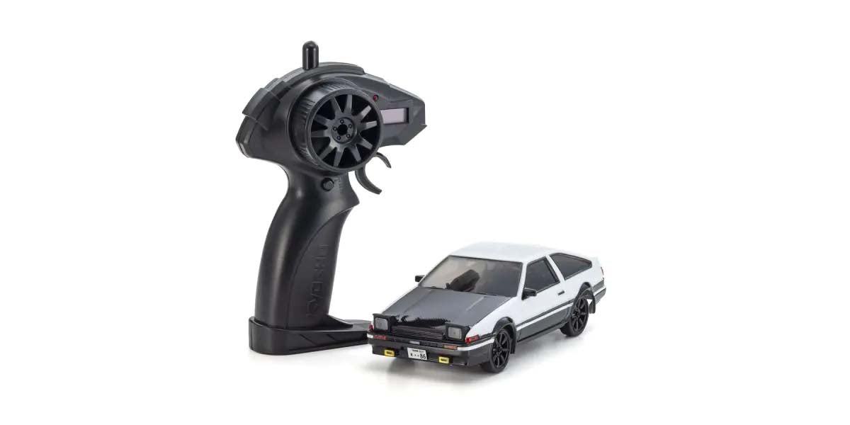 Kyosho - My First Mini-Z 1:28 Toyota Sprinter Trueno AE86 WH/BK (1:24th Class) - K.66612A (Micro RC CAR)