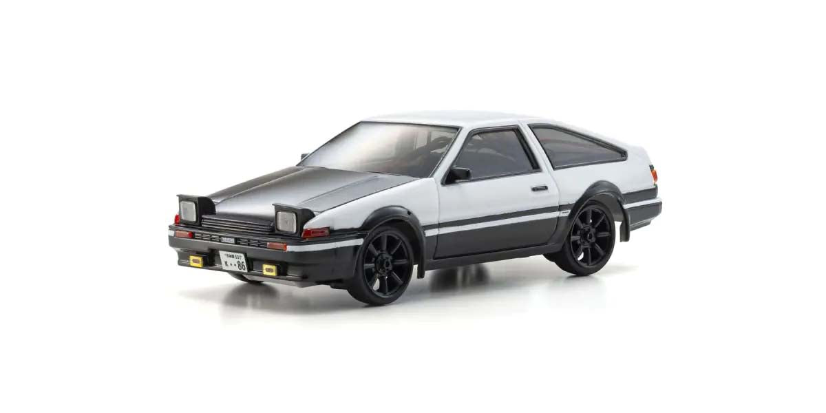 Kyosho - My First Mini-Z 1:28 Toyota Sprinter Trueno AE86 WH/BK (1:24th Class) - K.66612A (Micro RC CAR)
