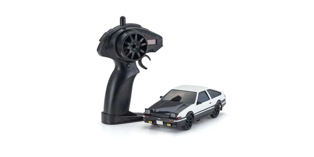 Kyosho - My First Mini-Z 1:28 Initial-D Sprinter Trueno AE86 WH/BK Carbon (1:24th Class) - K.66617A (Micro RC CAR)