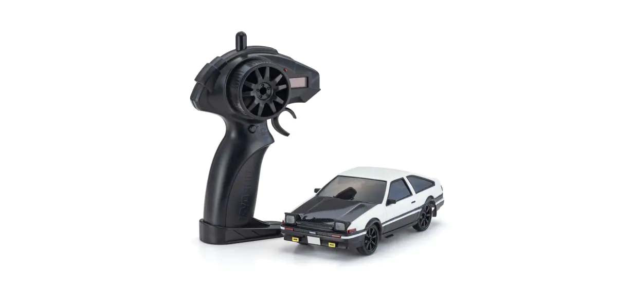 Kyosho - My First Mini-Z 1:28 Initial-D Sprinter Trueno AE86 WH/BK Carbon (1:24th Class) - K.66617A (Micro RC CAR)