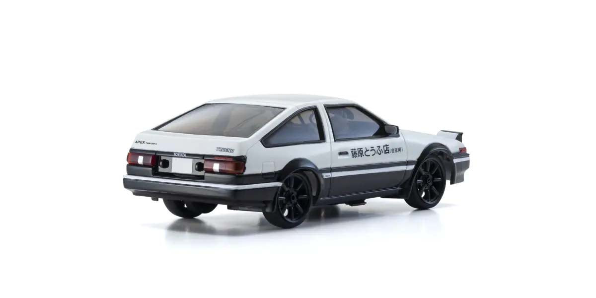 Kyosho - My First Mini-Z 1:28 Initial-D Sprinter Trueno AE86 WH/BK Carbon (1:24th Class) - K.66617A (Micro RC CAR)