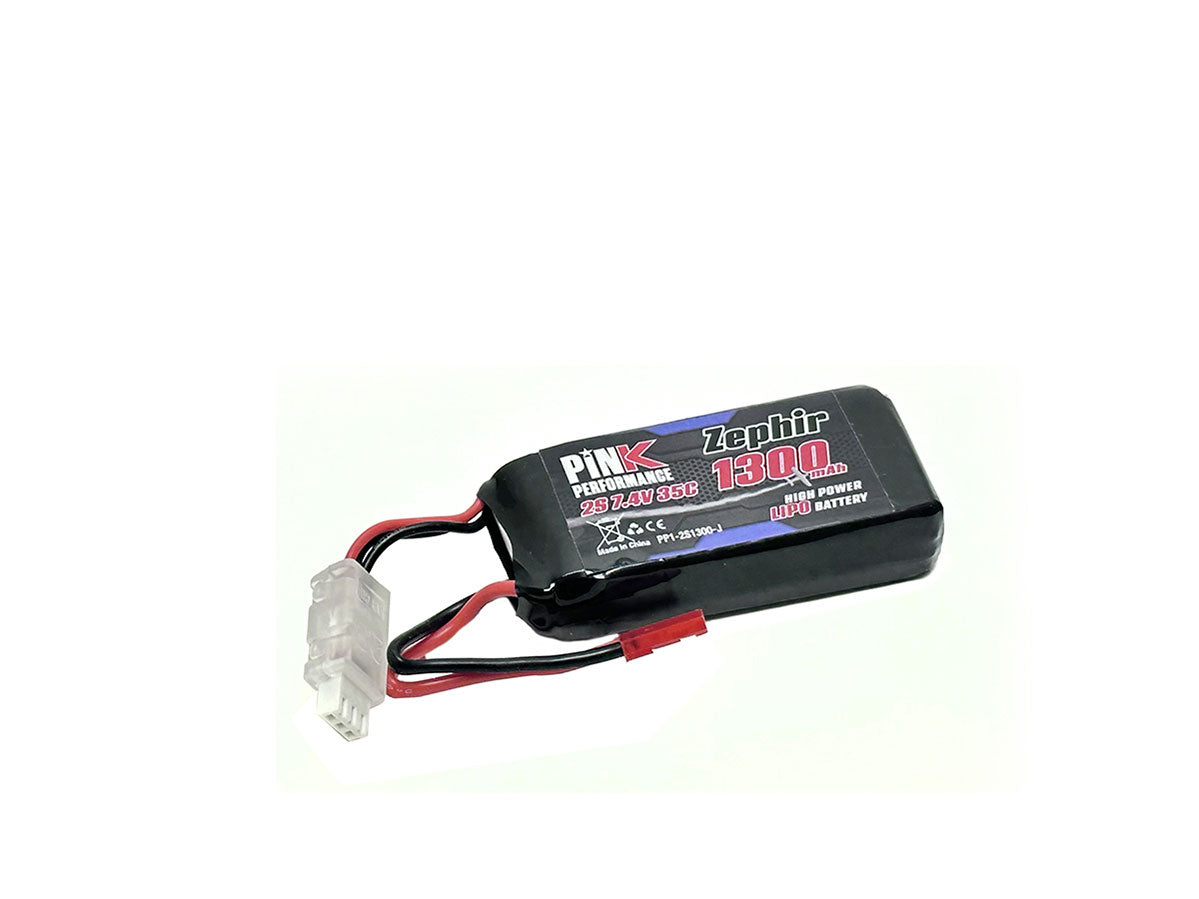 Pink Performance - Zephir LiPo 2S 7.4V-1300-35C (JST) 72x34x15mm 71g - PP1-2S1300-J