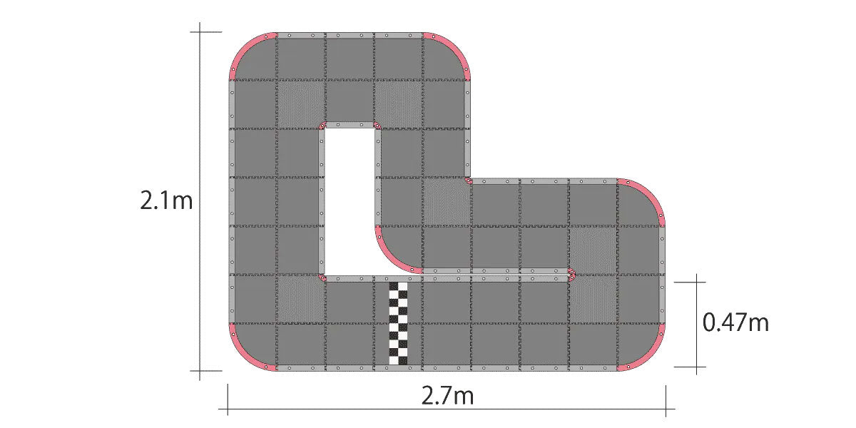 Ex-Demo - Kyosho 1/24th - 128th Mini-Z RC Grand Prix Circuit Track 30 Urethane (48pcs - 30x30) - (Hardly Used - We have 4 Sets available)