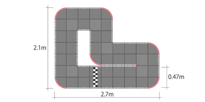 Ex-Demo - Kyosho 1/24th - 128th Mini-Z RC Grand Prix Circuit Track 30 Urethane (48pcs - 30x30) - (Hardly Used - We have 4 Sets available)