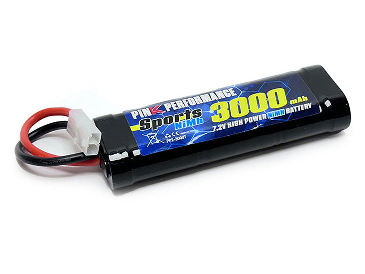 Pink Performance - Sports NiMh 7.2V 3000Mah Battery (Tamiya Plug) 133x46x25mm 340g - PP2-3000T