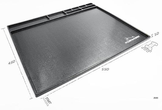 Koswork - Assembly Tray 550x450mm Black - Fits in back of Mega Hauler - KOS32120-550BK