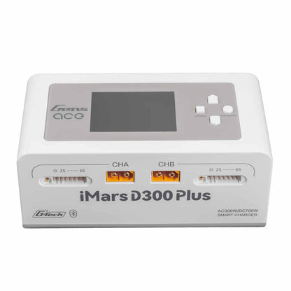 GensAce - Lipo LiHV RC Battery Charger iMars D300 PLUS Dual Channel (UK) White - GEA300WPLUS-WUK
