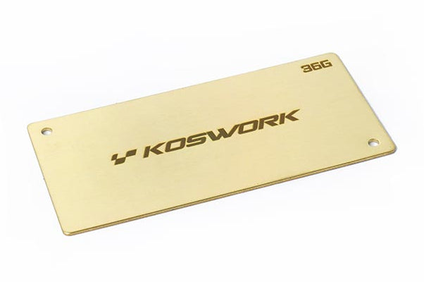 Koswork - Brass Shorty Lipo Weight 94x46x1.0mm - 36g - KOS04222