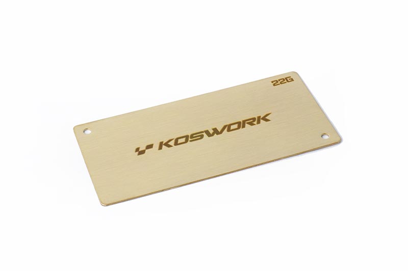 Koswork - Brass Shorty Lipo Weight 94x46x0.6mm - 22g - KOS04221