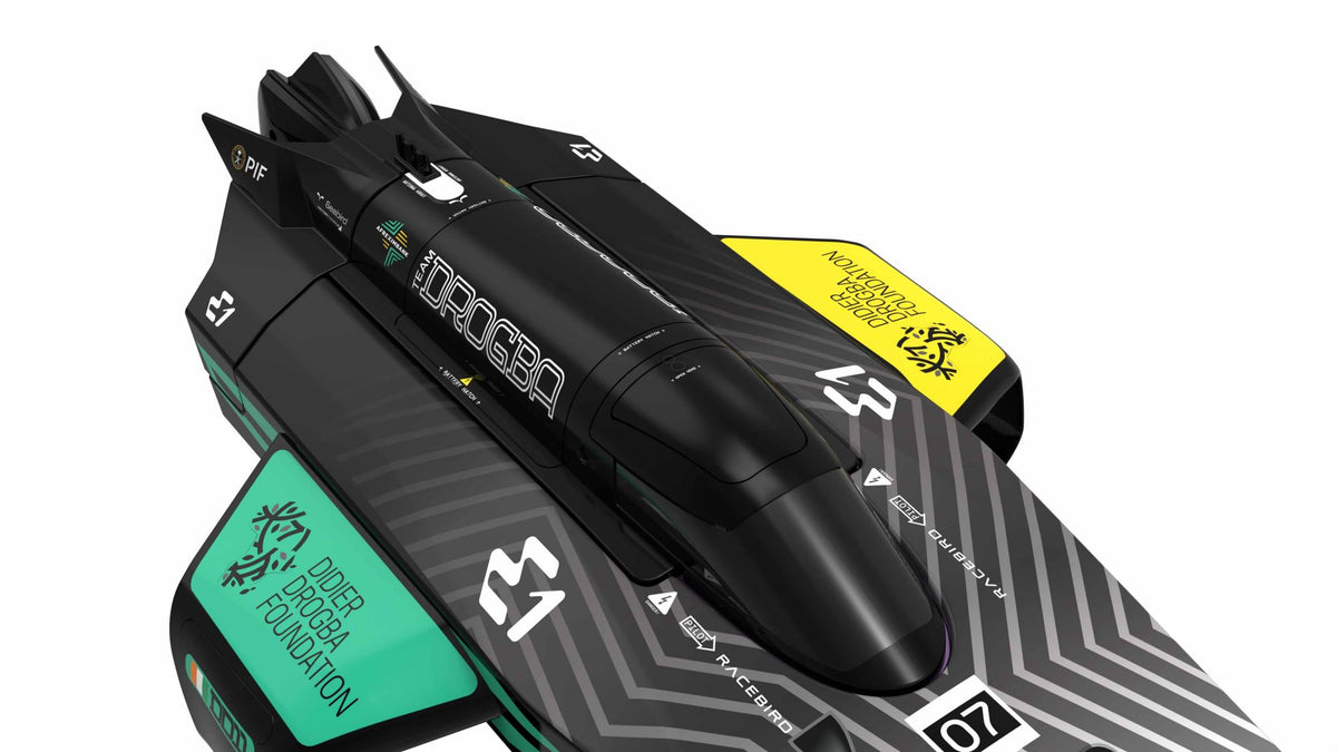 JOYSWAY - RC E1 Racebird 1/14 545mm RTR Hydrofoil Boat Team Drogba - JW8608DROGBA