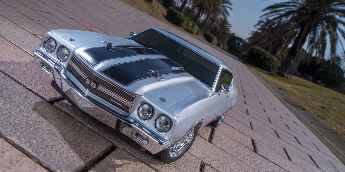 KYOSHO - RC Car Fazer FZ02 (L) Chevy Chevelle SS454 1970 Silver1/10 RTR Readyset - K.34416T1C (Just add Battery & Charger)