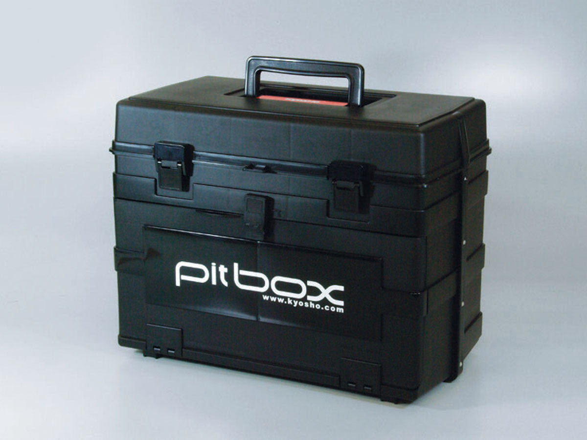 Kyosho - Black Pitbox Carry Haul Storage - Handled & Drawers - 420x240x330mm - K.80461 (perfect to store GT12 mini & touring car, tools etc)