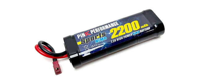 *CLEARANCE* Pink Performance - RC Battery Sports NiMh 7.2V-2200Mah (Deans Plug) 270g - PP2-2200D (Perfect for Tamiya RC Cars)