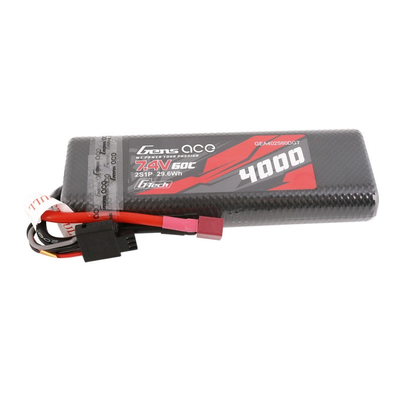 GensAce - G-TechRC LiPo 2S 7.4V 4000mah 60C (Deans) 139x47x23mm 225g G-Tech - GE3-4000-2DGT