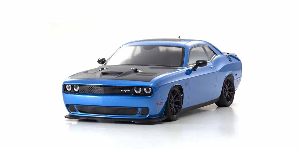 Kyosho Fazer - FZ02 (L) Dodge Challenger SRT 2015 Blue 1/10 RC CAR - RTR Readyset (Brushed) - K.34415T2C (Requires Battery & Charger)