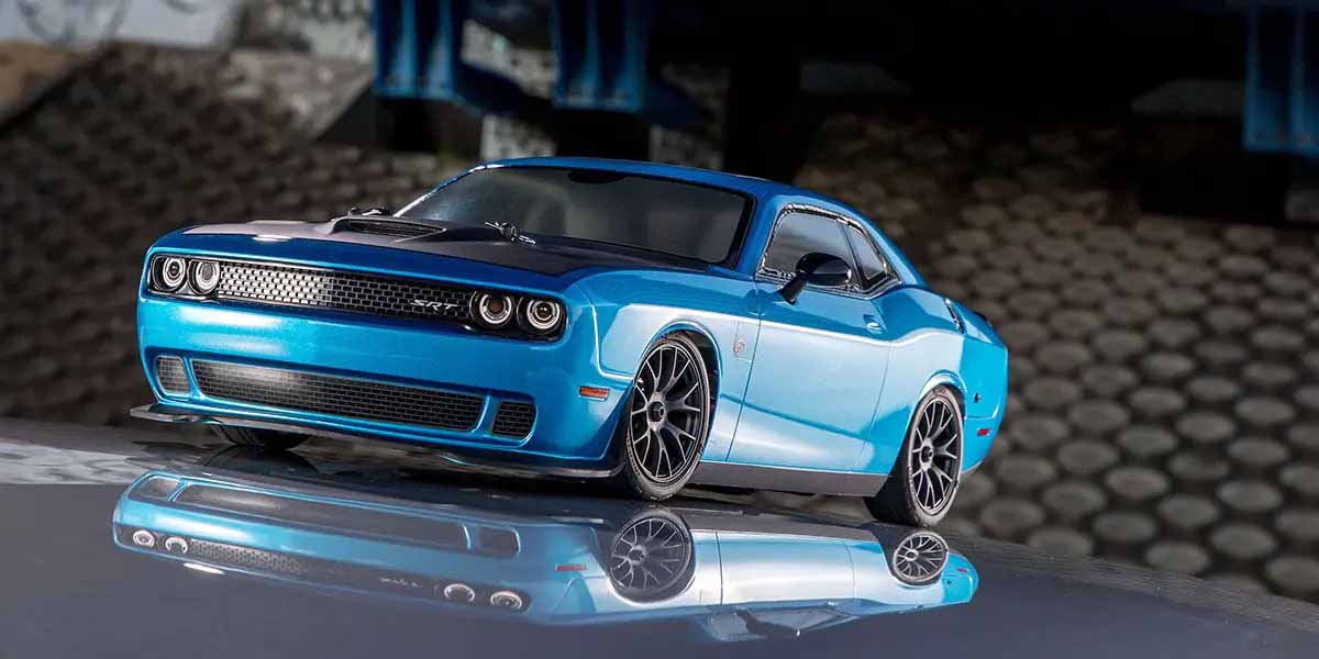 Kyosho Fazer - FZ02 (L) Dodge Challenger SRT 2015 Blue 1/10 RC CAR - RTR Readyset (Brushed) - K.34415T2C (Requires Battery & Charger)