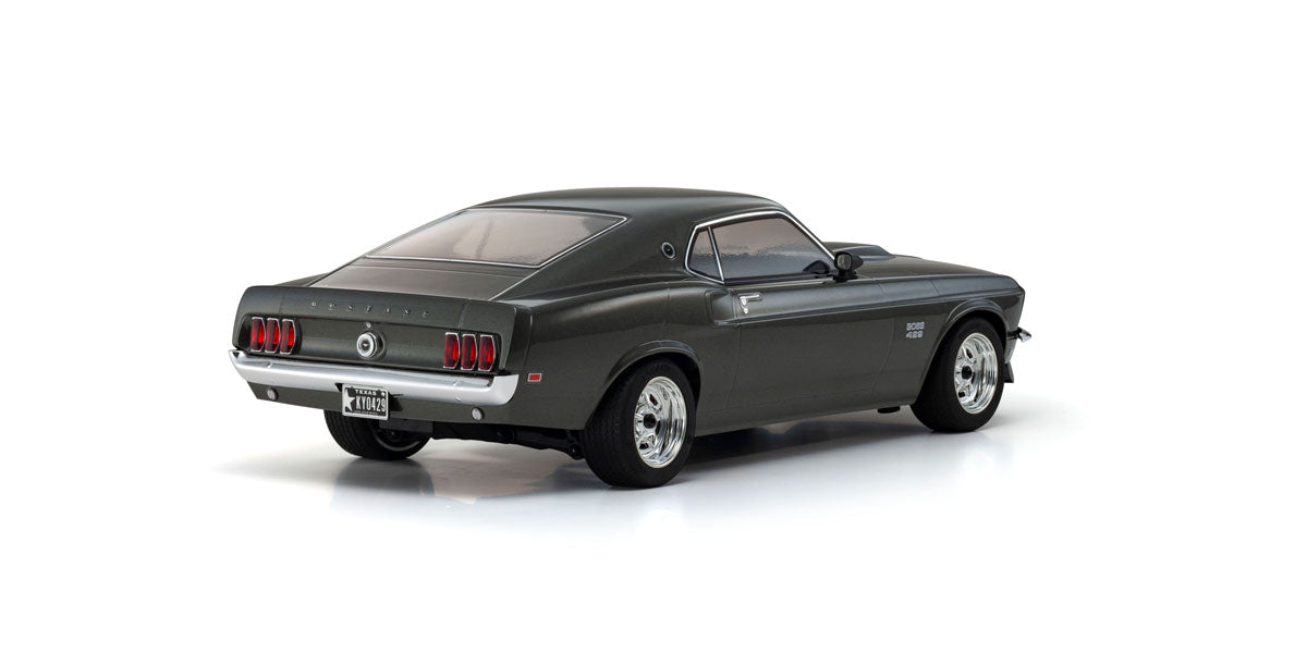 KYOSHO - RC 1/10 Car RTR FULL SET Fazer FZ02 (L) Ford Mustang Boss 429 Black 1969 (4000mah Lipo & Charger Included)- K.34437T1-FS (4000mah Lipo & Charger Included)