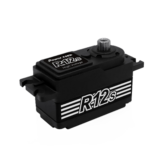 Power HD - RS12S Titanium Gears, Fast, Coreless & Low Profile 12KG/0.06s - HV 6.0V ~ 7.4v STD Sized Digital Servo / Ball Raced - HD-R12S (6.0v): 0.06 sec - (Ideal for 1/10 On-road Cars / Euro Trucks)