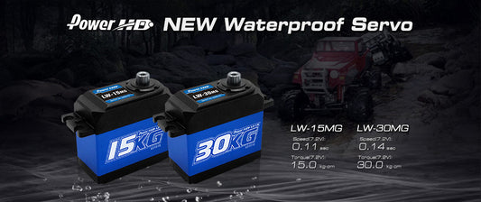 Power HD - Metal Geared Digital Waterproof Servo HV 15.0kg/0.11s - LW-15MG (Fast and Strong! Fit all 1/10 Vehicles)