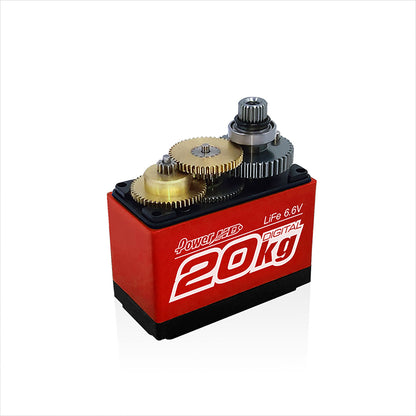 Power HD - Servo HD LF-20MG MG Digital 20.0kg/0.16sec dble BB Alu Case Metal Geared - (Ideal for Trucks, Rock Crawlers