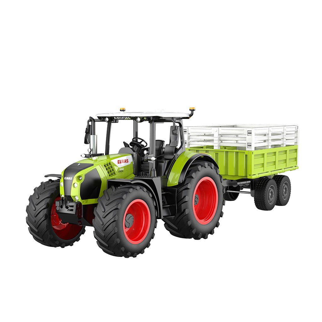 CLAAS ARION 660 - RC Tractor with trailer 1:24 - E685-003 - Licenced Product (Working Lights)