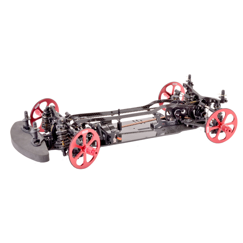 EDS TOOLS - Alloy Red Anodised Set-Up Wheels (4pc) - ED181012