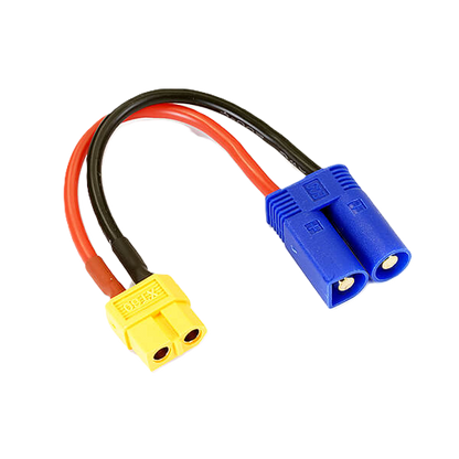 ETRONIX - FEMALE (Charger/ESC) XT60 TO MALE EC5 PLUG (Battery) CONNECTOR ADAPTOR Charging Lead - ET0842EC5