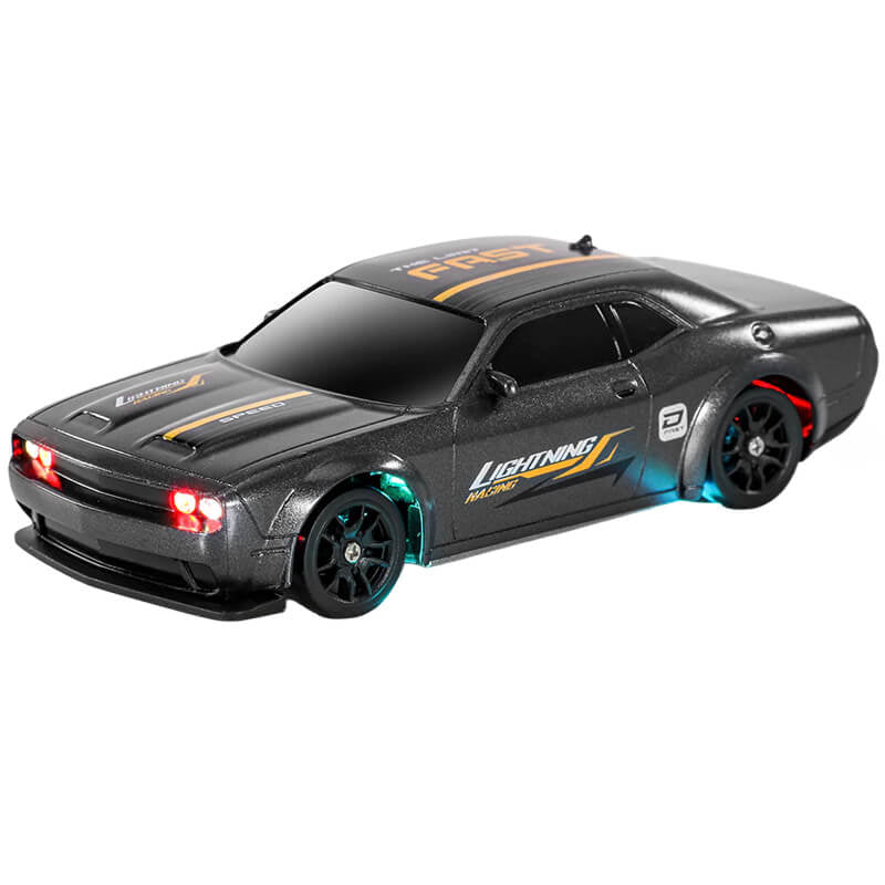 E-ZEE RC - Micro RC Car 1/43 LIGHTING STINGER 4WD DRIFT CAR W/GYRO - SILVER - EZ-8501ESL