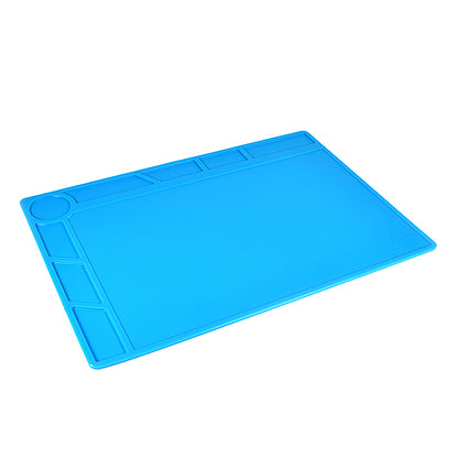 FASTRAX - SMALL RC CAR/BUGGY 1/12 RUBBER PIT MAT (with screw trays) - BLUE 36CM X 24CM - FAST413S-BL