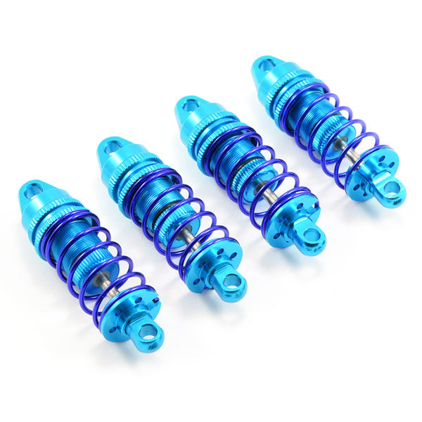 Fastrax - Tamiya TT02 / BT01 - ALLOY BLUE SHOCK ABSORBER SET (4pc) (55MM NO OIL INC) - FTTA014B