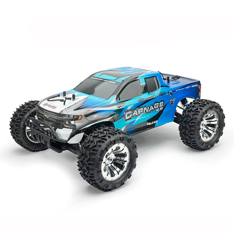 FTX - CARNAGE 2.0 - 1/10th BRUSHED RC TRUCK 4WD RTR - BLUE (With all electrics) - FTX5537B