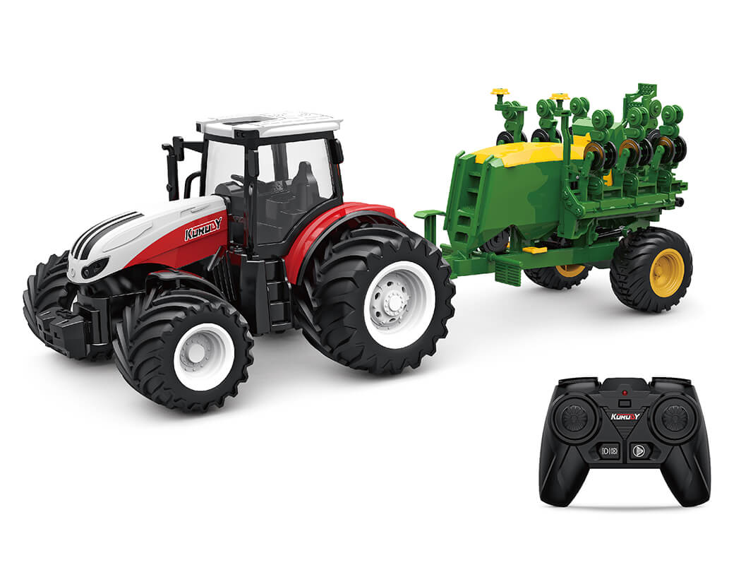 KORODY - RC 1:24 TRACTOR WITH SEEDING TRAILER W/LED LIGHTS - K-6646K
