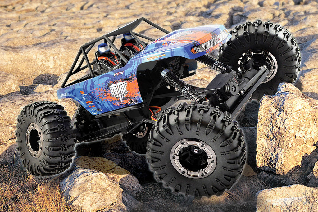 FTX - RAVINE 1:10 RC RTR (Twin Motor & Twin Servos) 4WS ROCK BUGGY CRAWLER - 2S Li-on, Charger & Radio Included - FTX5574