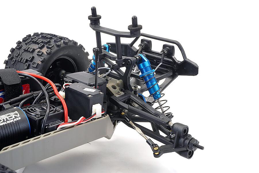 FTX - RAMRAIDER RC 1/10 BRUSHLESS + 3S LIPO Ready To Run MONSTER TRUCK RTR - GREEN/BLUE - FTX5497GB (working lights)