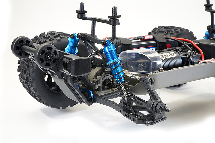 FTX - RAMRAIDER RC 1/10 BRUSHLESS + 3S LIPO Ready To Run MONSTER TRUCK RTR - GREEN/BLUE - FTX5497GB (working lights)