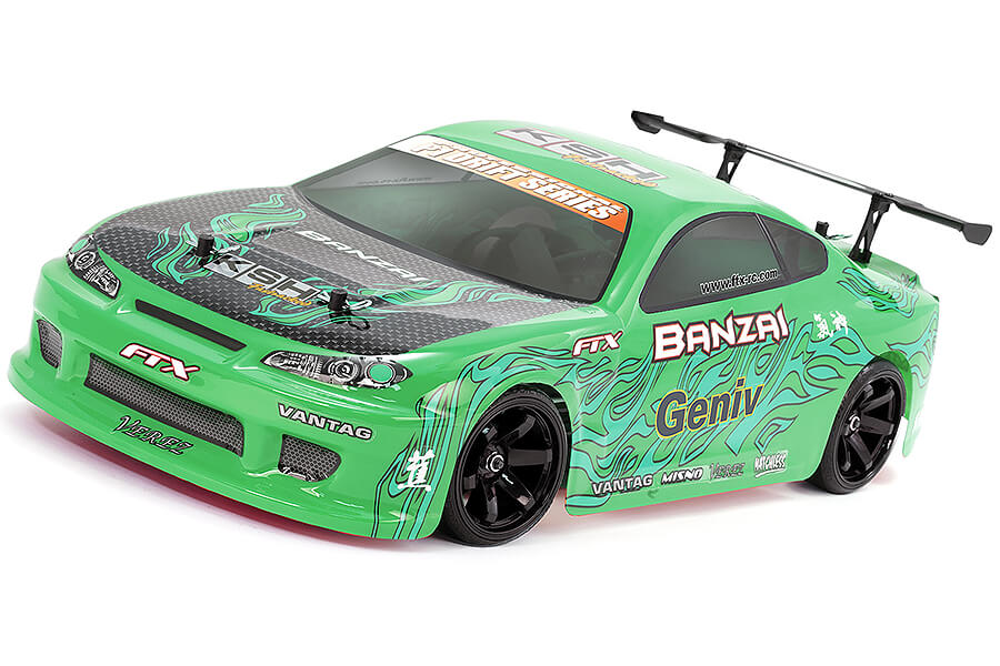 FTX - RC BANZAI 2.4GHZ 4WD RTR 1/10 BRUSHED DRIFT / Touring CAR - GREEN - RADIO/BATTERY/CHARGER INCLUDED