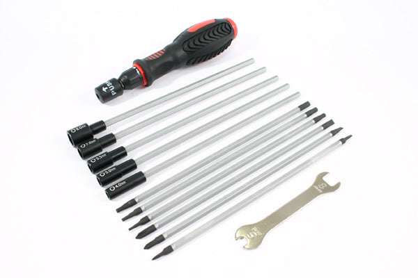 FASTRAX RC CAR/BUGGY TOOL (19X INCLUDED) BAG 3X SLOT, 3X PH 6XHEX, 4X NUT, 1X 5/8MM WRENCH - FAST607