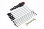 FASTRAX RC CAR/BUGGY TOOL (19X INCLUDED) BAG 3X SLOT, 3X PH 6XHEX, 4X NUT, 1X 5/8MM WRENCH - FAST607