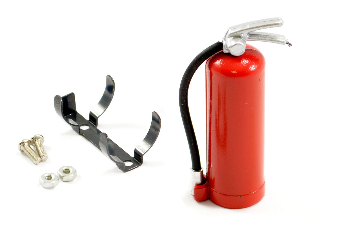 1/10 SCALE - FASTRAX FIRE EXTINGUISHER & ALLOY MOUNT - RED - FAST2325R