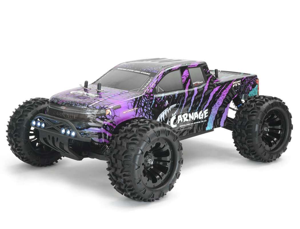 FTX - CARNAGE 2.0 1/10 2S BRUSHLESS  TRUCK 4WD RTR - INC's LIPO, CHARGER & RADIO
