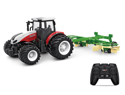 KORODY - RC 1:24 TRACTOR WITH ROTARY RAKE W/LED LIGHTS - K-6637K