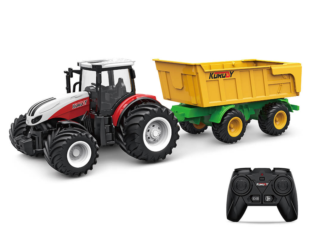 KORODY - RC 1:24 TRACTOR WITH ROTARY TIPPING TRAILER W/LED LIGHTS - K-6643K